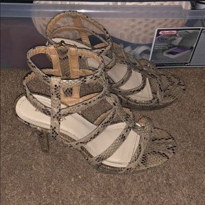 High heeled sandals